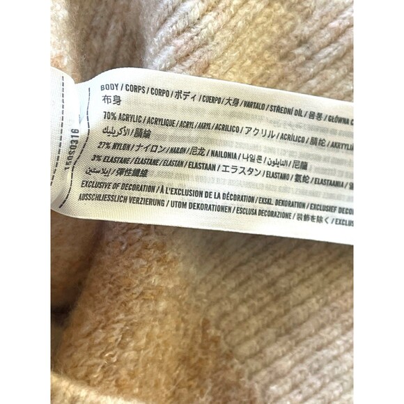 Abercrombie & Fitch Women’s Medium Tan Cream Leopard Cardigan Sweater - Picture 8 of 10